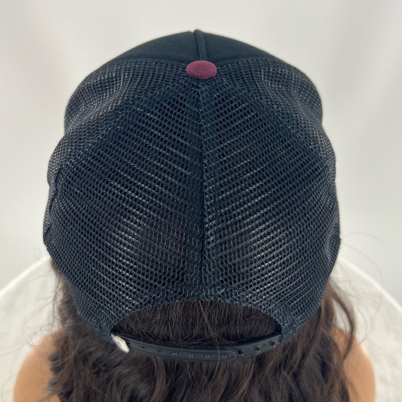 Vans Black & Maroon Flat Bill Trucker Hat - Picture 5 of 8